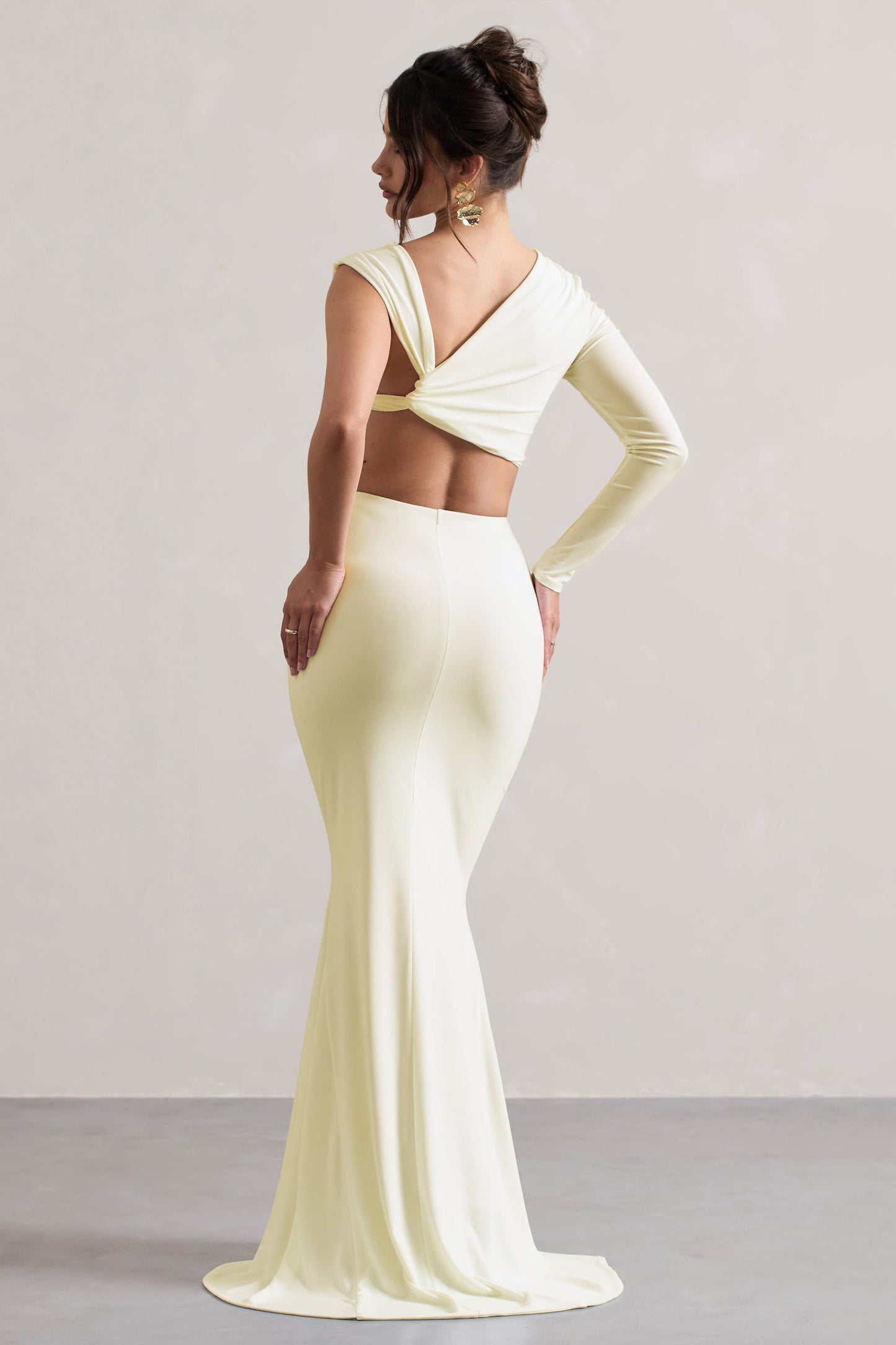 Neomie | Cream Fishtail Maxi Skirt